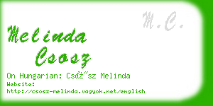 melinda csosz business card